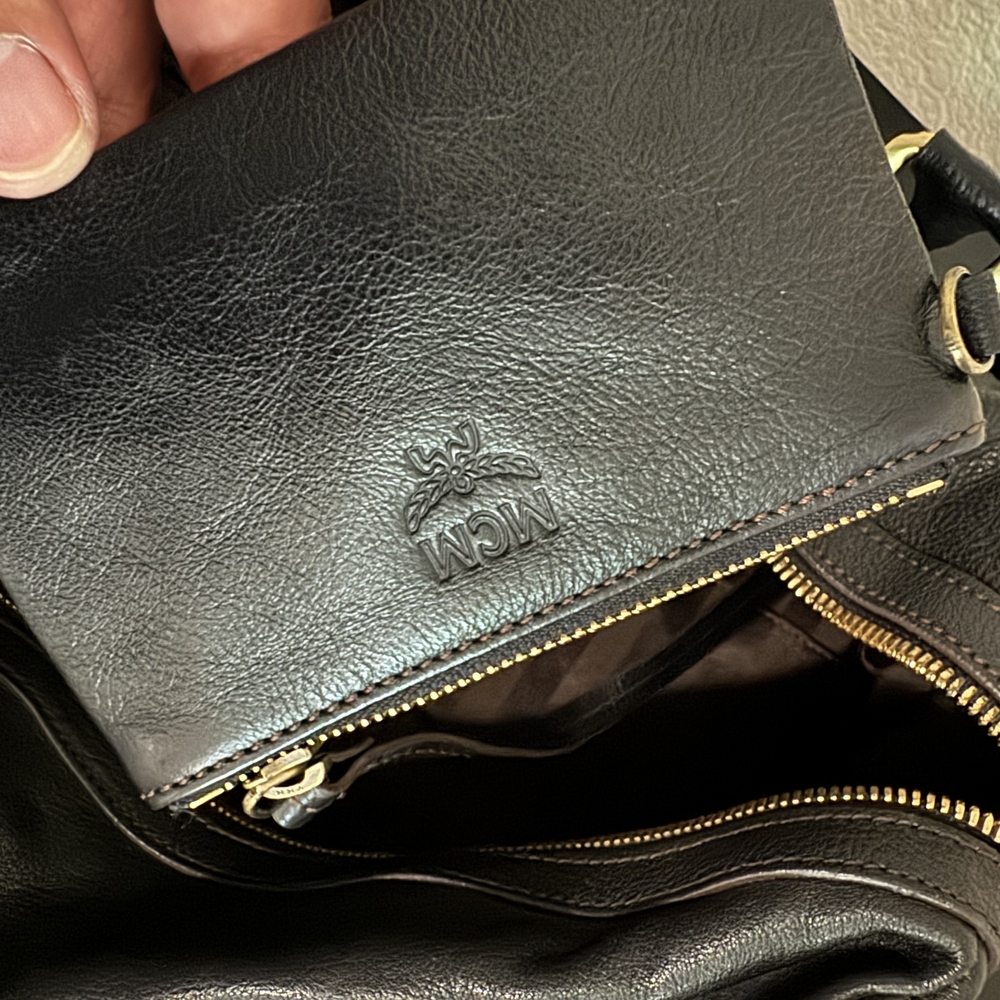 MCM Soft Leather Mini Duffel Bag With Pouch - Picture 6 of 8